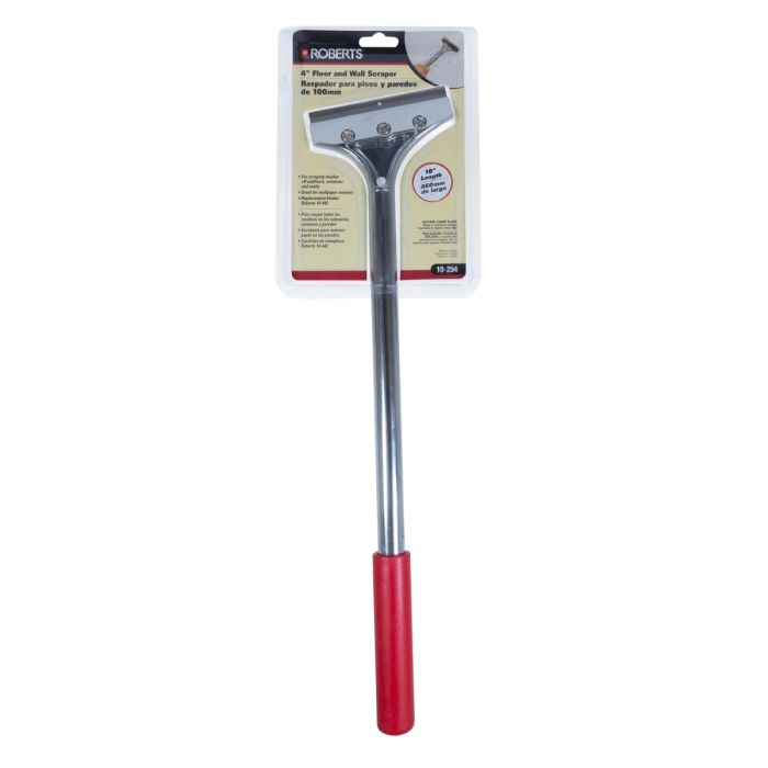 Roberts 10-294 4" Floor/Wall Scraper (18" Handle)