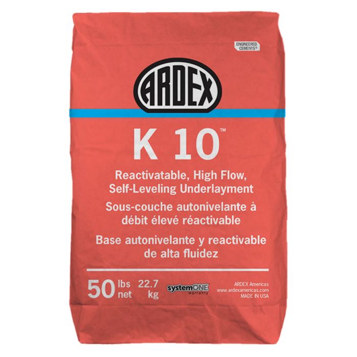 Ardex K-10 Reactivatable High-Flow Self-Leveling Underlayment, 50 lb. Bag