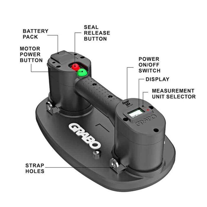 GRABO Pro-Lifter 20 Electric Vacuum Suction Cup Lifter