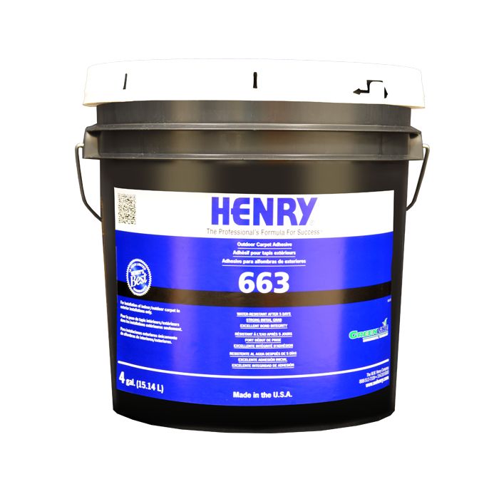 Henry 663 Outdoor Carpet Adhesive, 4 Gal. Pail