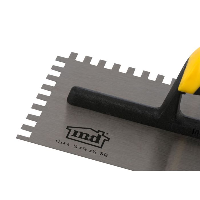 M-D 49112 1/4" x 3/8" x 1/4" Sq. Notch Trowel