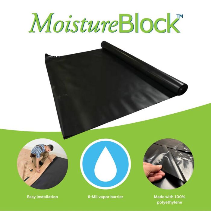 MP Global MoistureBlock 6-mil Vapor Barrier Flooring Underlayment, 175 sq. ft. Roll