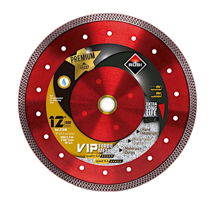 Rubi VIP Turbo Mesh Diamond Blades (3 1/4" - 12")