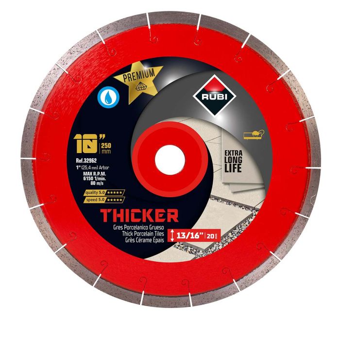 Rubi Thicker Premium Diamond Blades (10" - 14")