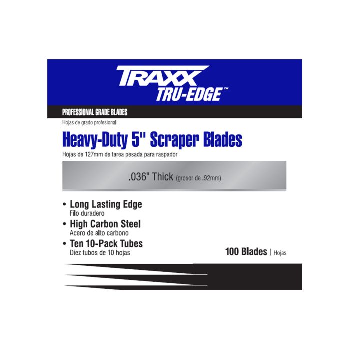 Traxx TXB-0075 5" HD Floor Scraper Blades (10 Pack)