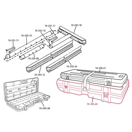 Roberts 10-230-40 Empty Stretcher Case with Wheels