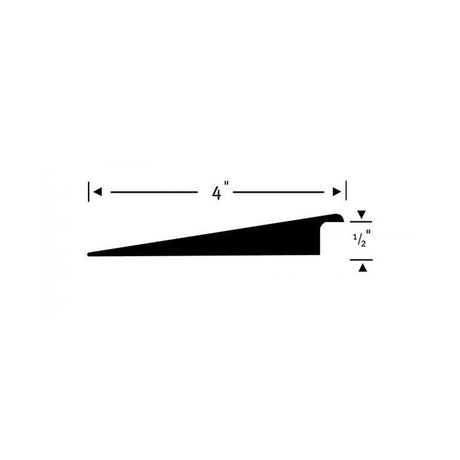 Burke 149 1/2" Black Material to Substrate Reducer, 12' Length