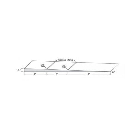Burke 192 1/2" - 0" Black Subfloor Reducer Ramp, 4' Length