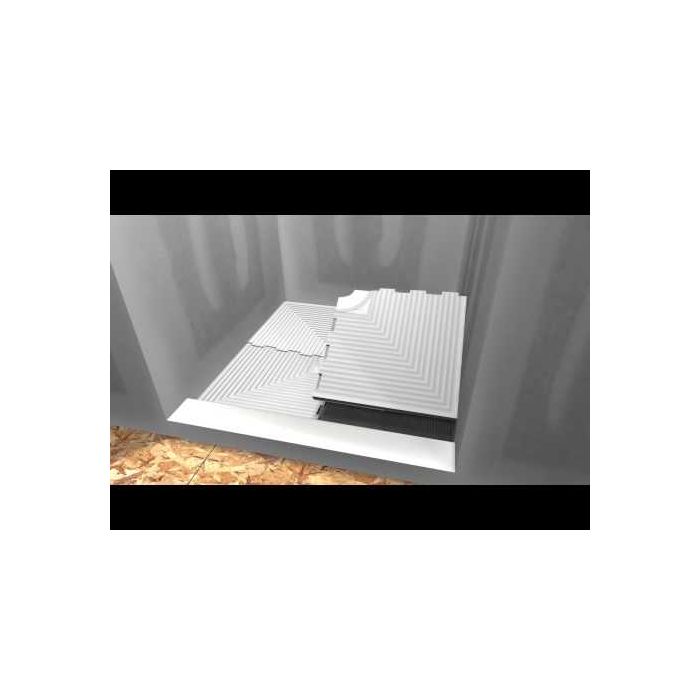 Prova 48" x 48" Shower Kit w/Chrome PVC Drain