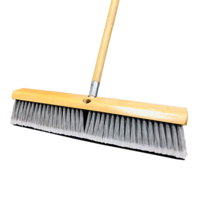 Magnolia Brush 3718 18" Flagged Plastic Floor Broom w/Handle (12 Pack)