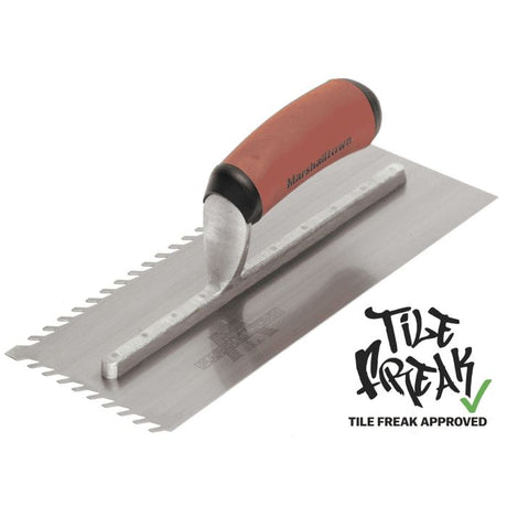 Marshalltown 11" x 4-1/2" LayFlat Notched Trowel