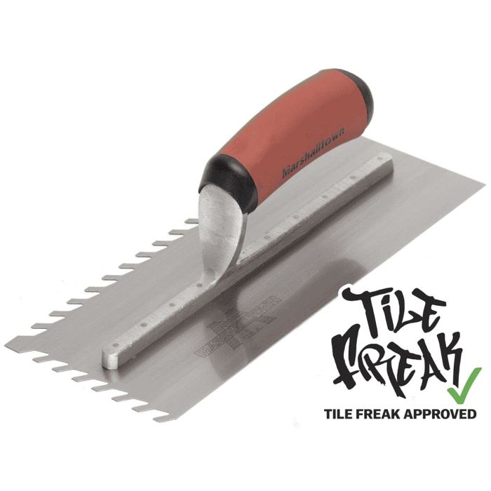 Marshalltown 11" x 4-1/2" LayFlat Notched Trowel