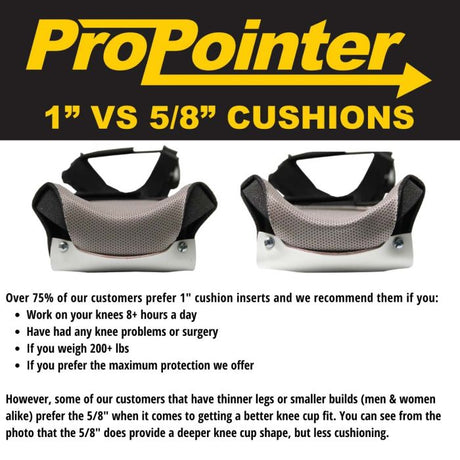 ProKnee 0714 Custom Fit Professional Knee Pads w/ 1" Cushions