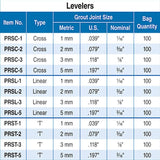 ProLeveling System Linear Levelers (100/Bag)
