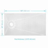 Prova Pan 32" x 60" Off Set Drain Pre-Sloped Shower Pan