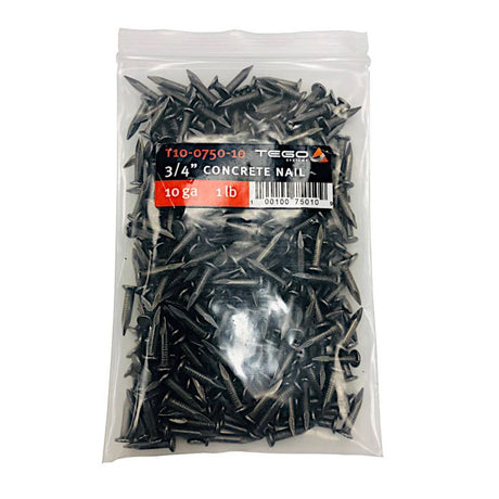 Tego T10-0750-10 3/4" 10 Ga. Concrete Nails, 1 lb. Bag