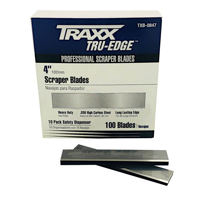 Traxx TXB-0847 4" HD Floor Scraper Blades (10 Pack)