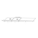 Burke 190 1/4" - 0" Black Subfloor Reducer Ramp, 4' Length
