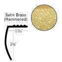 Futura 1-5/8" Satin Brass Deluxe Aluminum Stair Nosing, 12' Length