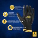 QEP 21595 SureGrip Heavy-Duty Tiler's Gloves One-Size-Fits-Most (2 pair)