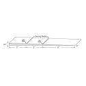 Burke 192 1/2" - 0" Black Subfloor Reducer Ramp, 4' Length