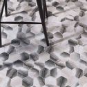 GTS Onde Bianco Glazed Porcelain 4" Hexagon Tile, 12" x 12"