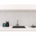 GTS Carrara Porcelain 1" Hexagon Tile, 12" x 12"