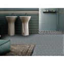 GTS Dark Grey Glazed Porcelain 4" Diamond Tile, 12" x 12"