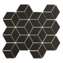 GTS Black Glazed Porcelain 4" Diamond Tile, 12" x 12"