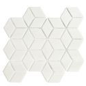 GTS White Glazed Porcelain 4" Diamond Tile, 12" x 12"