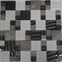 GTS Metal Glass & Stone Modular Mosaic Tile, 12" x 12"