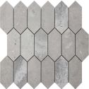 GTS Grey Elongated Hexagon Tile, 12" x 12"