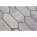 GTS Grey Elongated Hexagon Tile, 12" x 12"