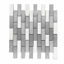 GTS Grey Porcelain Vertical Brick, 12" x 12"
