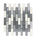 GTS Salt N Pepper Porcelain Vertical Brick, 12" x 12"