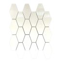 GTS White Porcelain Elongated Hexagon Tile, 12" x 12"