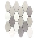 GTS Earth Porcelain Elongated Hexagon Tile, 12" x 12"