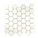 GTS Off White Porcelain Mosaic 2" Hexagon Tile, 12" x 12"