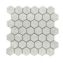 GTS Charcoal Terrazzo Porcelain Mosaic 2" Hexagon Tile, 12" x 12"