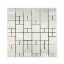 GTS Off White Porcelain Mosaic Tile, 12" x 12"
