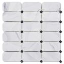 GTS Statuario Recycled Glass Rectangular Tile, 12" x 12"
