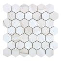GTS Calcutta Gold Recycled Glass 2" Hexagon Tile, 12" x 12"