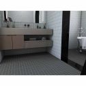 GTS Raven Black Unglazed Porcelain 2" Square Mosaic Tile, 12" x 12"