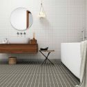 GTS Exclusive Grey Unglazed Porcelain 2" Square Mosaic Tile, 12" x 12"