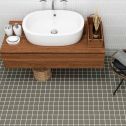 GTS Exclusive Grey Unglazed Porcelain 2" Square Mosaic Tile, 12" x 12"