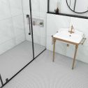 GTS Pure White Unglazed Porcelain 1" Hexagon Mosaic Tile, 12" x 12"