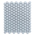 GTS Pure White Unglazed Porcelain 1" Hexagon Mosaic Tile, 12" x 12"
