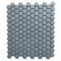GTS Exclusive Grey Unglazed Porcelain 1" Hexagon Mosaic Tile, 12" x 12"