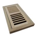 MBS Signature 4" x 10" White Oak Flush Mount Floor Vent w/Damper