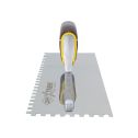 QEP 49950-12 1/4" x 1/4" x 1/4" Square-Notch Cork Handle XL Stainless Steel Trowel